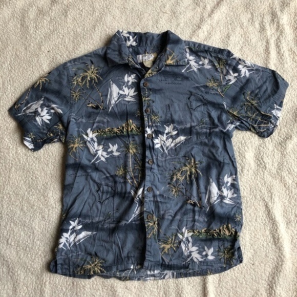 High Surf Palm Tree Beach Surfer Button 